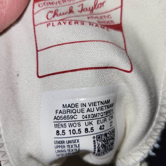 Converse Shoes, Converse Chuck 70 Tri-Panel Men Sz 8.5 Navy Blue Oat Milk Cream - Picture 10 of 11